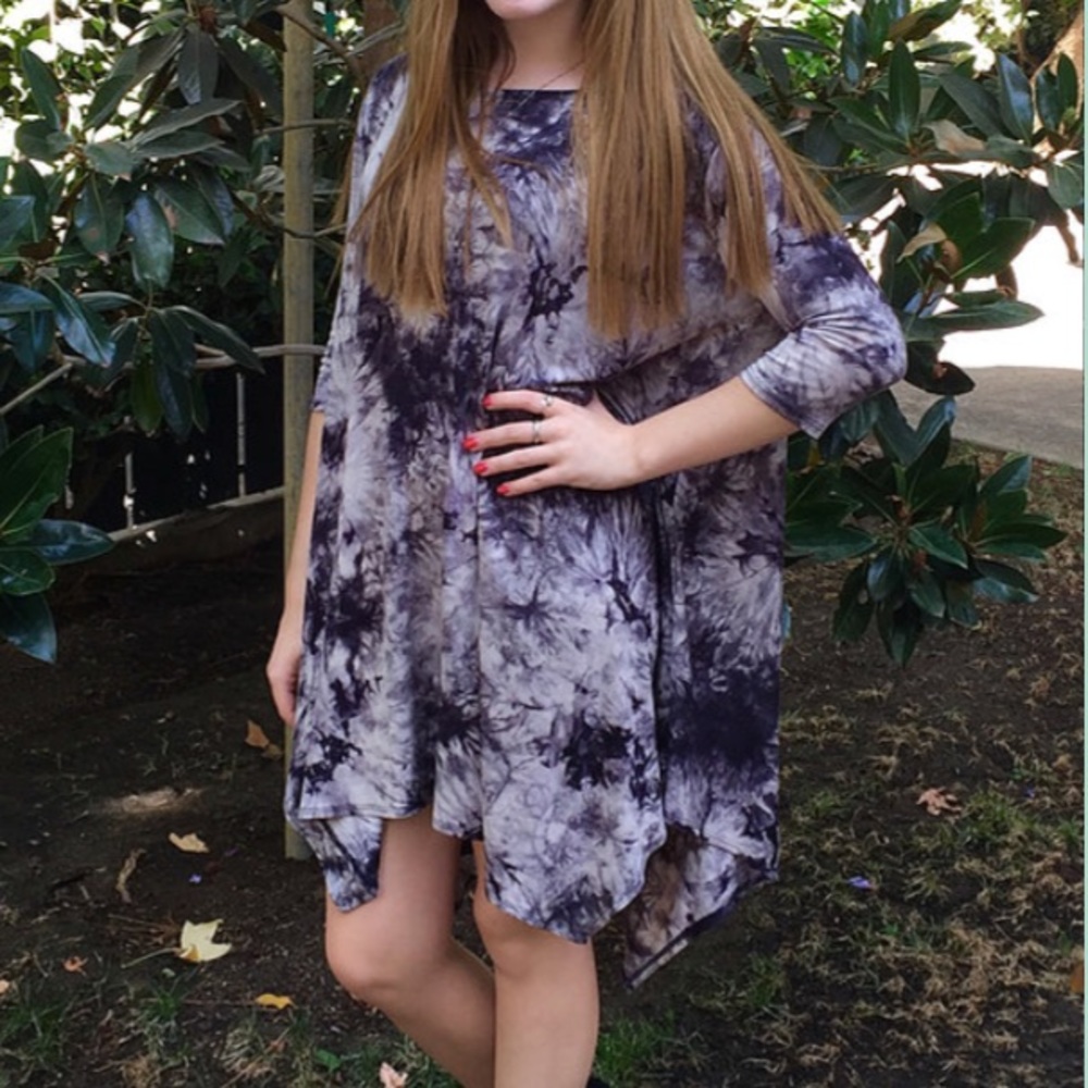 Blue Tye Dye Dress